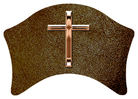 DABAN 510 BZ SH BR Bronze Single Cross Shimmer Brown Background